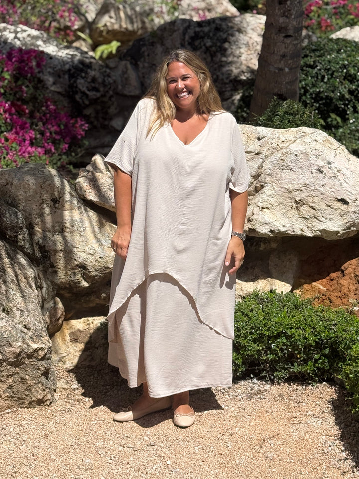 VESTIDO MALTA CREMA