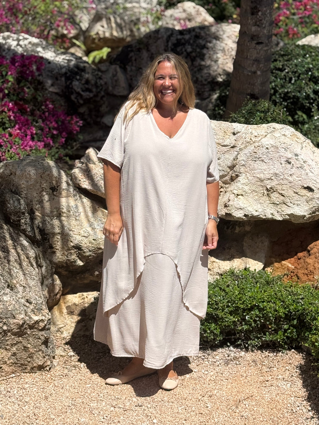 VESTIDO MALTA CREMA