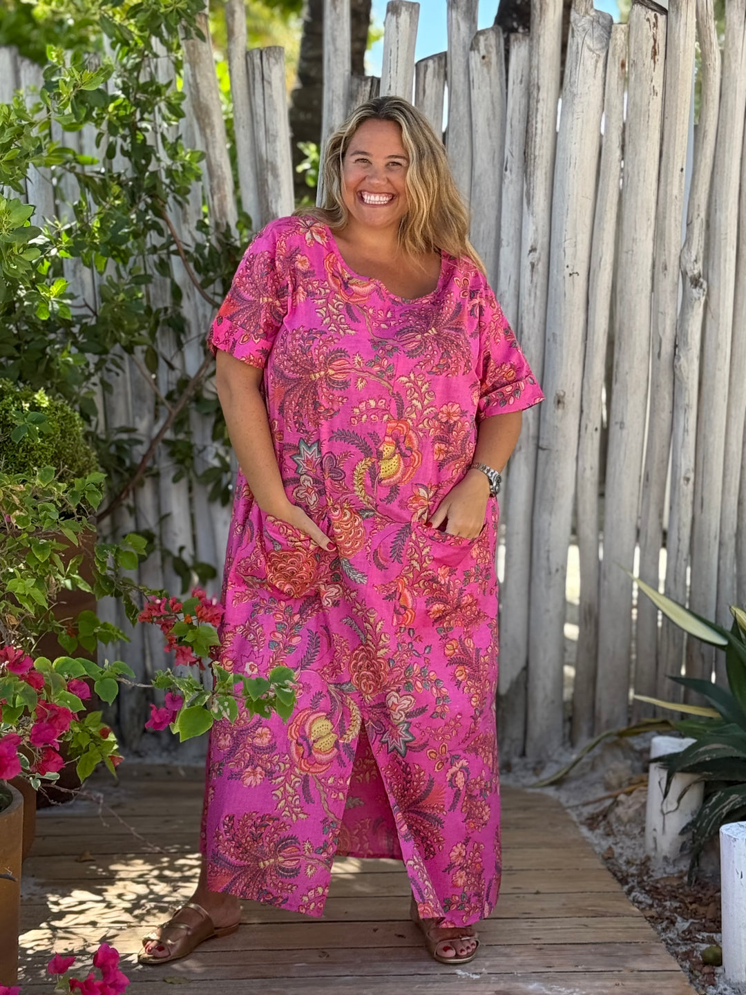 VESTIDO MACAO FUCSIA