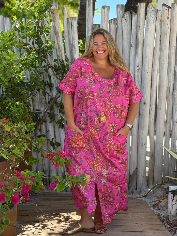 VESTIDO MACAO FUCSIA