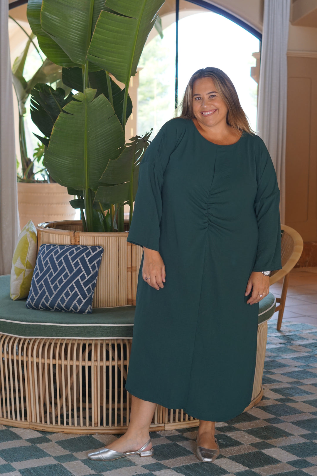 VESTIDO NUIT VERDE BOTELLA