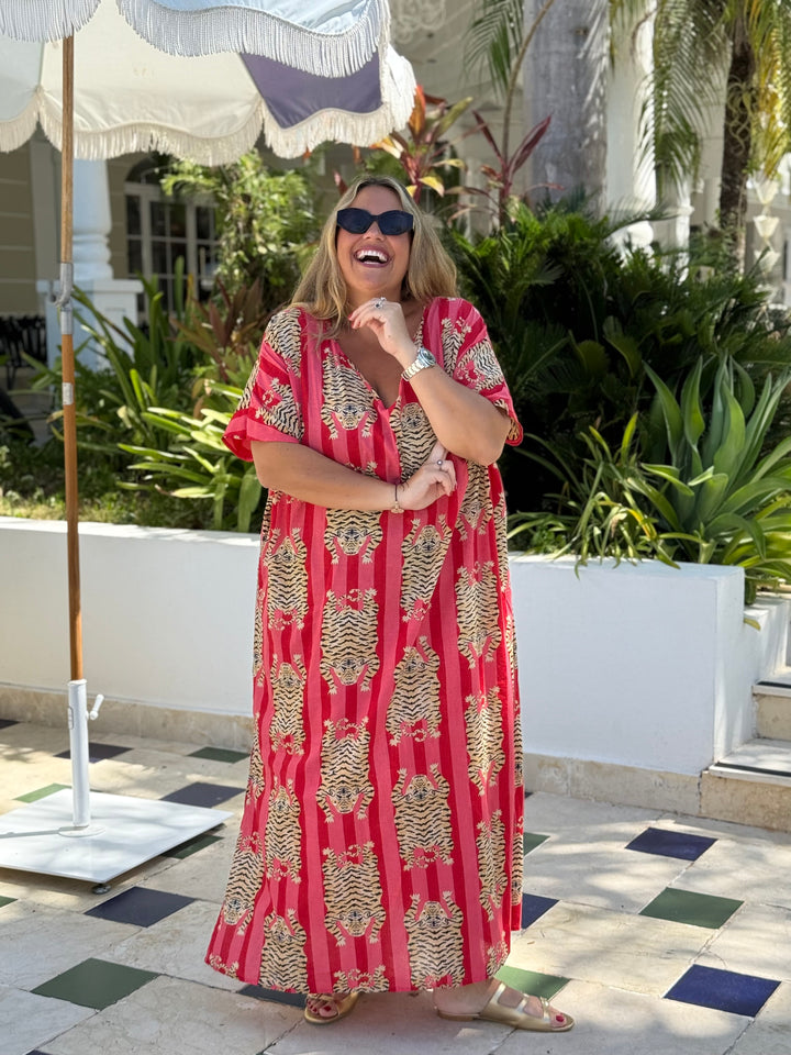 VESTIDO CLUB TIGRE ROJO
