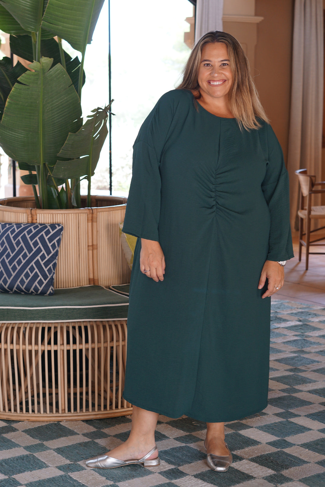 VESTIDO NUIT VERDE BOTELLA