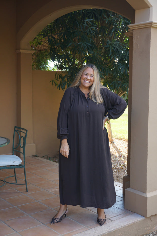 VESTIDO MAKA MARRÓN