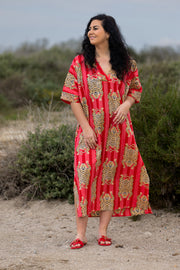 CAFTÁN ROMANA TIGRE ROJO