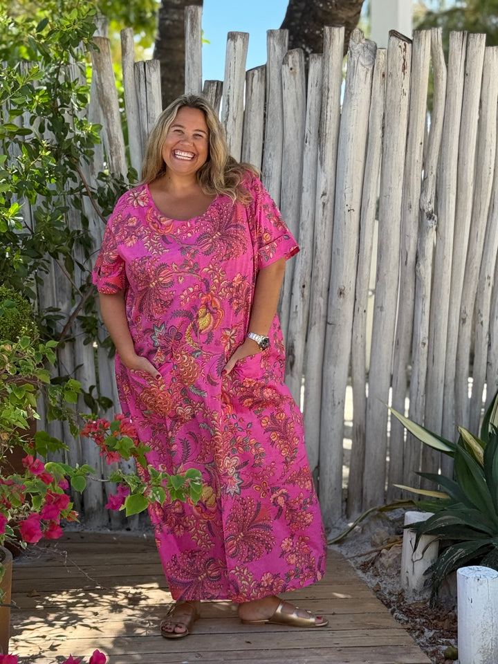 VESTIDO MACAO FUCSIA