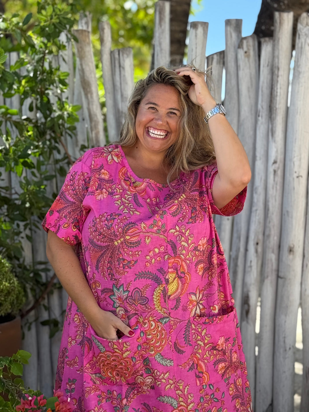 VESTIDO MACAO FUCSIA